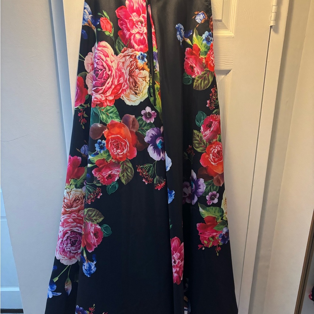 B Darlin Floral Black Skirt